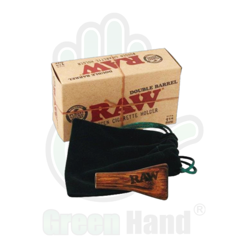 Pipa Raw Double Barrel Wooden 1 1/4
