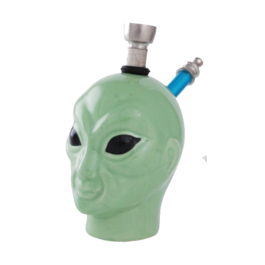 Pipa de Cermica Alien Verde 12cm.