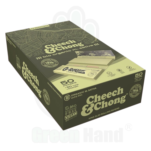Papel de fumar Cheech & Chong - King Size Medicago Sativa Rolling Papers + Tips