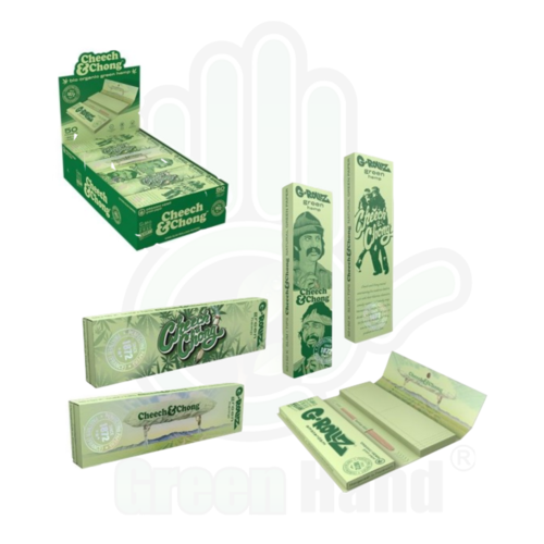 PAPEL KING SIZE Cheech & Chong -Bio Green Hemp Rolling Papers + Tips