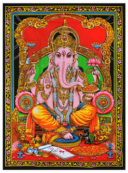 Tapiz Ganesha Multicolor (76X110mm)