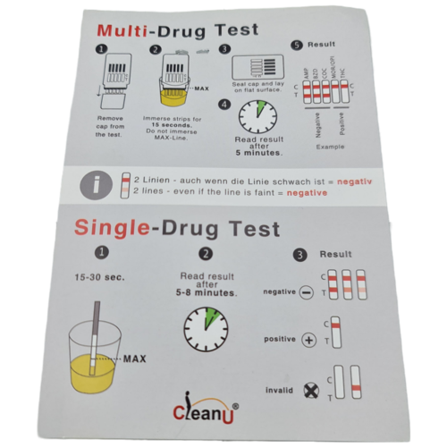 TEST DE DROGAS THC 'CleanUrin' Umbral de Deteccin 50ng/ml
